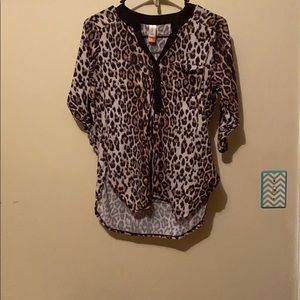 Cheetah print blouse